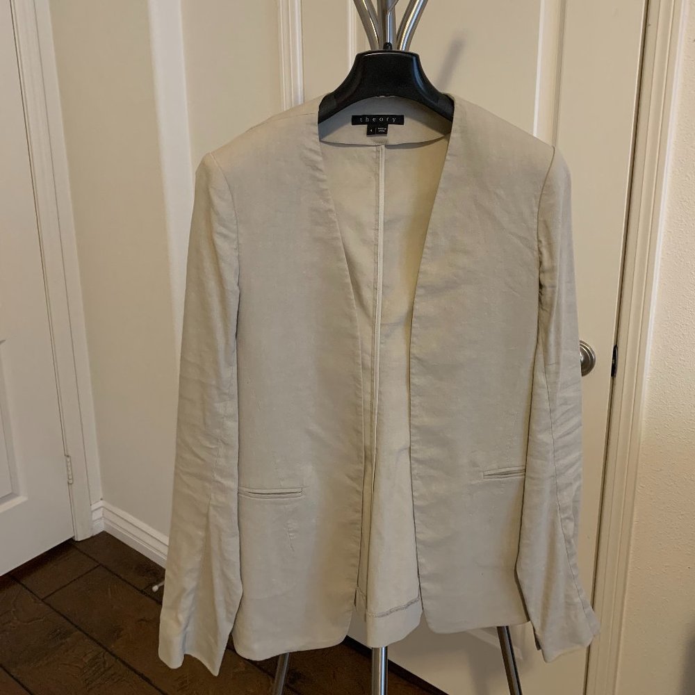 theory women's linen blazer